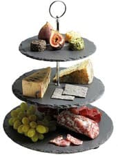 Image of Artesà Three Tier Slate Cake Stand Set, 60x15cm, New but taken out of box, scruf