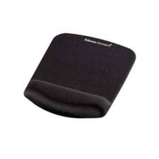 Image of Fellowes Plush Touch Mousepad Wristrest Black 9252003