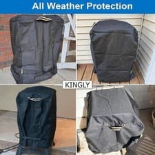 Image of Electric Smoker Cover Lightweight BBQ Grill Cover for Camping Garden Picnic
