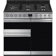 Image of Smeg 90cm Dual Fuel Range Cooker - Stainless Steel SY93-1 (minor scratches)