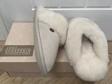 Image of Just Sheepskin Dream Step Duchess  Cream Mule Slipper Size 5 BNWB