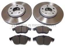 Image of RENAULT LAGUNA MK3 2007-2015 MOST MODELS FRONT 2 BRAKE DISCS AND PADS (296MM)