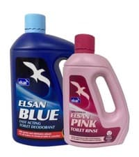 Image of Elsan Blue 4L & Pink 2L Toilet Fluid Chemical Cleaner Caravan Motorhome Camping