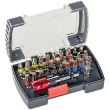 Image of kwb 118470 Bit set 32-piece industrial quality TQ 60-steel quick-change