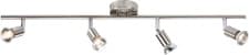 Image of Knightsbridge NSPGU4BC 230V GU10 Quad Bar Spotlight – Brushed Chrome, Adjustable
