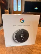 Image of Google Nest Learning Thermostat 3rd Generation Steel GEN 3 UK - New FAST