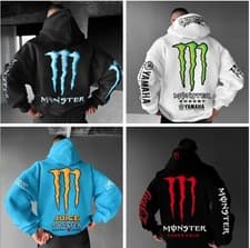Image of Men's Fashion Monster Energy Sweater Sweat Suit Black Multicolor Design UK