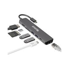 Image of Plugable 7-in-1 USB C Hub Multiport Adapter with Ethernet
