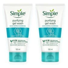Image of Simple Daily Skin Detox Purifying Face Gel Wash 150ml Pack of 2