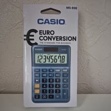 Image of New Casio MS-80E Euro Conversion Calculator Extra Large Display Dual Powered