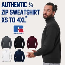 Image of Mens Sweatshirts 1/4 Zip Sweatshirts RUSSEL Authentic Zip Jumpers J270M