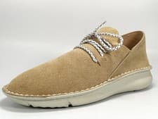 Image of Clarks Origin Men's Tan Leather Low Trainers Size 7.5 G Brand New RRP £110