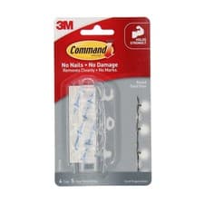 Image of Command Pack Of 4 Clear Self Adhesive Clear Cable Cord Clips - 17017CLR