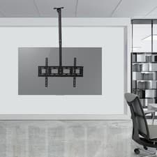 Image of TV Ceiling Mount Bracket 21-65" LCD LED 360° Swivel 40kg Load Height Adjustable