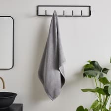 Image of Catherine Lansfield Quick Dry Cotton Bath Towel Grey