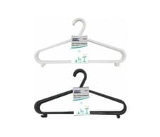 Image of 6pk Plastic Hanger at for Clothing Wardrobe Storage Cloth Hanger Black & White