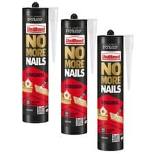 Image of 3 x 365g UniBond No More Nails Original Grab Adhesive Glue Wood Metal Plaster