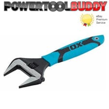 Image of Ox Tools Pro Wide Jaw Adjustable Wrench 6"/150mm - 8"/200mm - 10"/200m Soft Grip