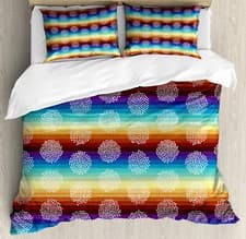 Image of Aztec Duvet Cover Set Horizontal Lines Backdrop
