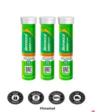Image of 3 x 15 Berocca Energy Orange Effervescent Tablets (45 Total) - FREE POSTAGE