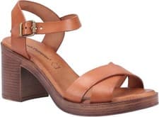 Image of Hush Puppies Georgia Tan Sandal Ladies Summer Smooth Leather