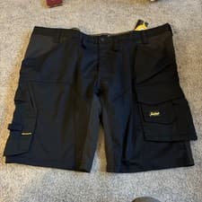 Image of Snickers Workwear Allround Work Shorts 6153 Stretch Loose Fit Black Size 64 50”