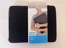 Image of New Sealed Belkin Neoprene 12" Sleeve (Laptop / Notebook 12.1") Black / Red Skin