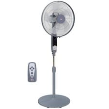 Image of HOMCOM 16" Oscillation Cooling Fan with Remote Adjustable Height Grey