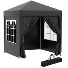 Image of 2x2m Pop Up Gazebo Blue Waterproof Garden Party Tent Marquee Canopy