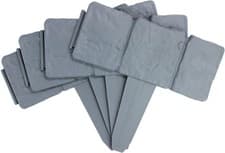 Image of 5M Grey Stone Effect Lawn Edging – Pack of 20 No-Dig ABS Garden Border Edging, I