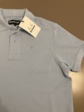 Image of BNWT Barbour Sports Polo Short Sleeved Sky S