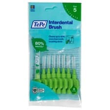 Image of TePe Interdental Brushes - Green Medium 0.8mm - 1 Pack of 8 Brushes
