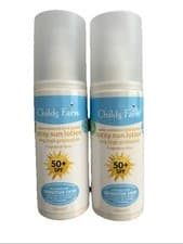 Image of Childs Farm Water Resistant SPF 50+ Sun Spray Lotion Sensitive Skin 2 x 100ml