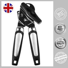 Image of Tin Can Opener Heavy Duty Stainless Steel Cutter Easy Comfy Handle Grip Kitchen