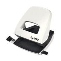 Image of Leitz NeXXt WOW Metal Office Hole Punch Pearl White 50081001
