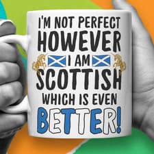 Image of Patriotic Scottish Mug Funny Scotland Birthday Gift Coffee Cup St Andrew 11oz