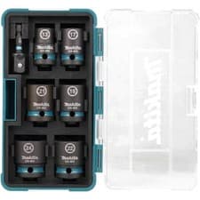 Image of Makita 7 Piece 1/2" Drive Hexagon Impact Socket Set