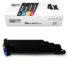 Image of 4x Eco Cartridge Replaces Konica Minolta TN-210C TN-210K TN-210M TN-210Y
