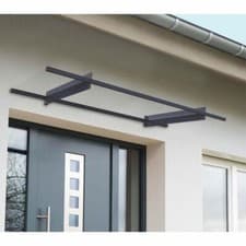 Image of Door Canopy 3ft x 6ft Cover Palram Canopia Nancy 2500 Grey Clear