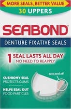 Image of Seabond Denture Fixative Seals Soft Adhesive Cushion Last All Day 30 Uppers UK