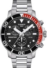 Image of New TISSOT Seastar 1000 T120.417.11.051.01 Two Tone Black Dial Chrono Mens Watch