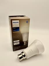 Image of Philips Hue B22 Smart Light Bulb White LED 9W Lumen Alexa Google Voice