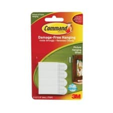 Image of 3M COMMAND Strips Large, Medium, Small For Damage Free Picture / Poster Hanging