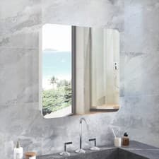 Image of Mondeer Bathroom Cabinet Cupboard Mirrored Double Full Door Wall Mounted 68Lx60H