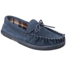 Image of Cotswold Alberta Suede Men's Navy Slippers New