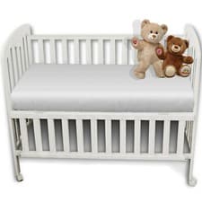 Image of 2X Super Soft Sheet 100% Cotton Jersey Stretchy Cotbed Fitted Sheet/Pillow Pair
