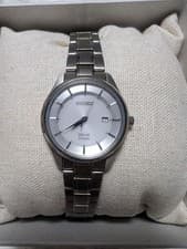 Image of New SEIKO Selection STPX041 Ladies Solar Watch Silver Date Box Warranty From JP