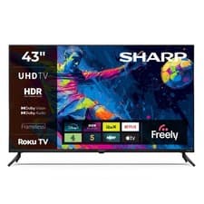 Image of SHARP 43 Inch TV 4K Ultra HD Roku Smart TV with Freely 43HJ4225K 3 HDMI Inputs