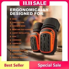 Image of Wrightfits Knee Pads for Work Heavy Duty Gel Cushion For Construction & Flooring
