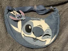 Image of Disney Lilo & Stitch Denim Shoulder Bag – Primark Stitch Handbag – Blue – New